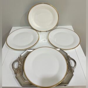 Royal Doulton “Gold Concord” Dinner Plates set of four white and gold